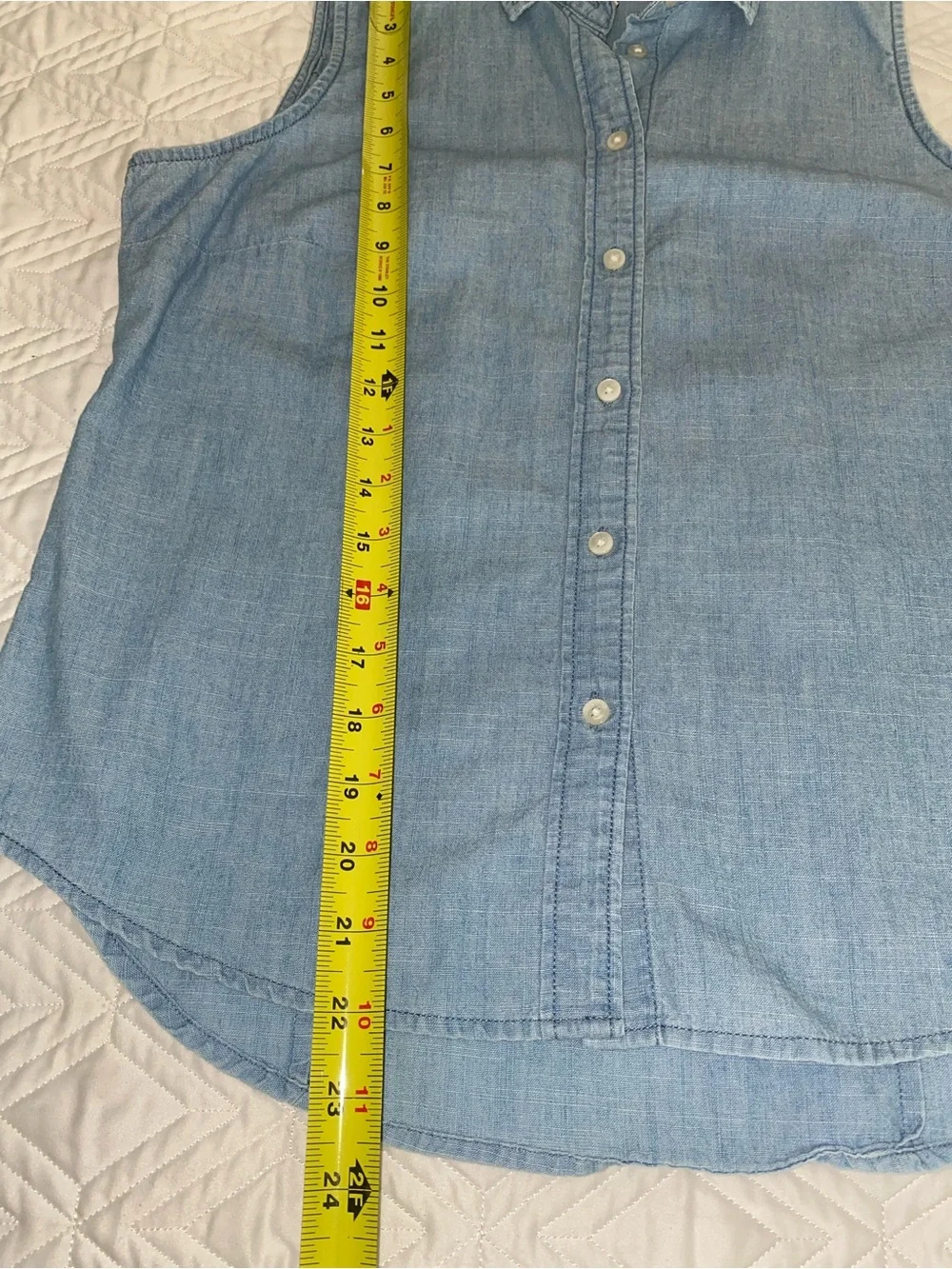 J. Crew sleeveless chambray